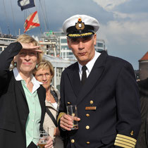 Hafengeburtstag Hamburg, Dorothee Stapelfeldt und Oberhafenkapitän Jörg Pollmann, Hamburg Messe.