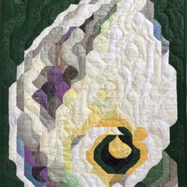 2004 © CALLA 105x65cm € 580, maskinsøm, håndquilting, bomull