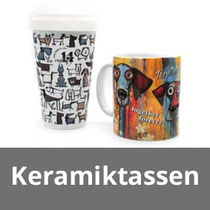 Keramiktassen, Hundetassen, Coffee2go Becher, Tasse mit Hundemotiv, Keramikbecher