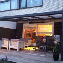 Veranda met sliding doors op Hout terras Purmerend