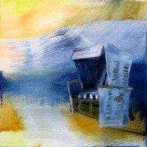 "Strandkorb solo", Acryl auf Leinwand, 2025, 30 x 30 cm, 350,-