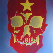 Crâne rouge, 80x120