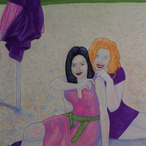 Les filles à la plage, 80x120