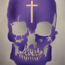 Crâne à la croix, 80x120