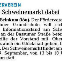 Weser Kurier / Regionale Rundschau vom 09.09.2013