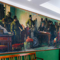 Malerei mit Lenin und Stalin