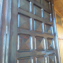 Puerta Madera prodejida con Lasur