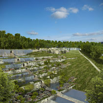 Wettbewerbsbeitrag zu Landesgartenschau in Hemer. Landschaftsvisualisierung.