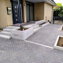 Pflasterbau Klinker Naturstein Kanten Blockstufen Auffahrt Podest Privat Elmshorn