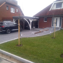Aussenanlage komplett / Carport Pflasterbau Bauvorhaben in Kölln Reisick