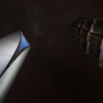 Vistas de la SWFC y la Jinmao de Shanghai