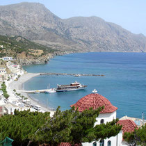 Karpathos: die Uferpromenade von Diafani