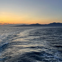 Tinos im Sonnenuntergang