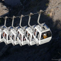 Die Seilbahn bei der Arbeit