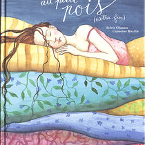 Calligraphie romantique mais revisitée pour le titre de La Princesse au petit pois, Ricochet