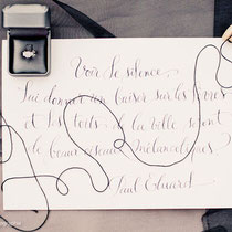 Calligraphie pour Eléna Fleutiaux, photographe de mariage