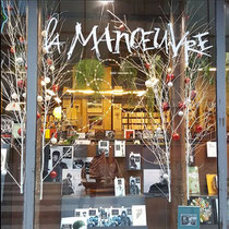 Logo pour la librairie La Manœuvre, rue de la Roquette à Paris