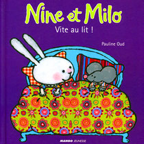 Une "typo" simple et dynamique pour la collection "Nine et Milo" chez Mango jeunesse