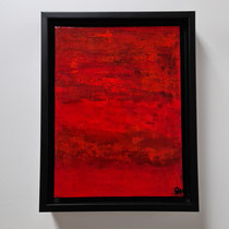 Titel: Sky on fire, Oil on Carton, 24 x18 cm. Oktober 2020. SOLD/VERKOCHT