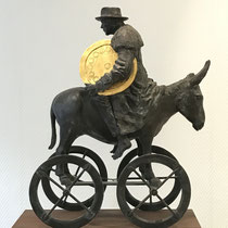 Der "Sonnenwagen", Bronze m. Blattgold, 48 x 58