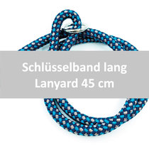 Langes Schlüsselband Lanyard 45 cm aus Segeltau Segelseil in vielen Farben mit Wunschgravur, Handmade in Deutschland von UKo-Art