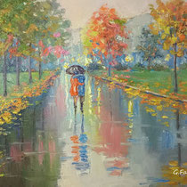 "Amore d'Autunno" olio su tela cm 50x40 (Codice 272)