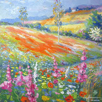 Primavera in fiore - Olio su tela 50x40 Codice F235