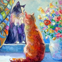 Romeo e Giulietta olio su tela 50x40 (Codice F06)