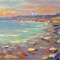 Il faro - Olio su tavola 50 x 15 - Codice 219