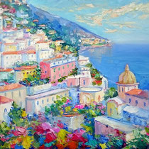 Positano olio su tela cm 50x40 (Codice 271)