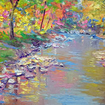 Ruscello - Olio su tavola cm 30x20 - Codice 215