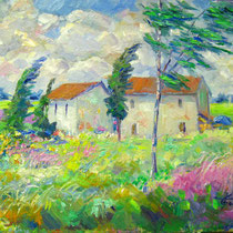 Cime tempestose - Olio su tavola 40 x 30 - Codice P208