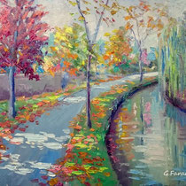 "Impressioni d'autunno" olio su tavola cm 50x40 (Codice 275)