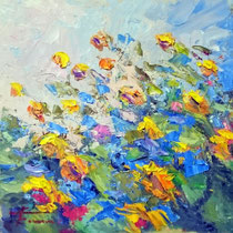 Girasoli olio su tela 50x40 (Codice F04)