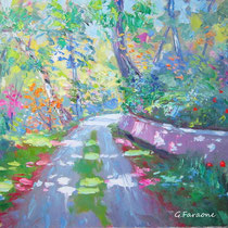 Luci e ombre olio su tavola cm 50x40 (Codice 266)