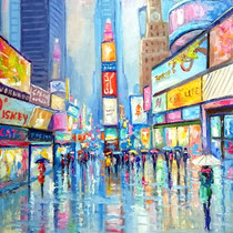 Times Square NY olio su tela cm 50x40 (Codice NY20)