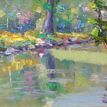 Il raggio di Sole - olio su tavola cm 48 x 23 - (Codice 253)