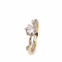 Romantischer Antragsring in Gelbgold 585/000 mit Solitär-Diamant