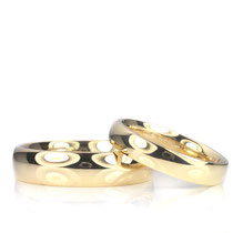 Klassische Trauringe in poliertem Gelbgold 585/000 5 + 3.5 mm