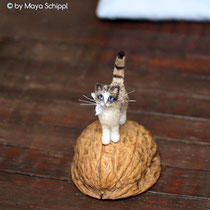 TINY "WALNUT CAT"