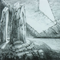 Spirit Rock, 69cm x 86cm, Graphite auf Papier, € 1300