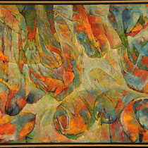 Bewegnung im Kosmos, 80x 100cm, 2024