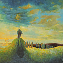 The fals Prophet, 69cm x 86cm, Acryl auf Leinen