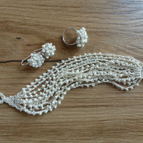 Armband Crochet & Pearls
