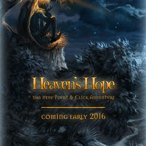 Flyerdesign für das Point-and-Click-Adventure "Heaven's Hope"; © Mosaic Mask Studios