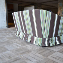 PASAYAのカーテン生地をソファーに張り替えた事例