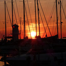 Sonnenuntergang am Hafen von Falsterbo