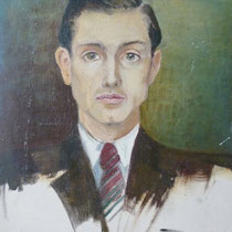 1956, Portrait von Ehemann Hans Deman, Öl