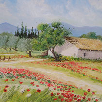 Ferme aux coquelicots