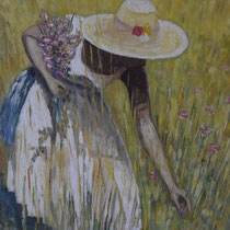 Jeune fille au bouquet